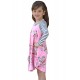 Pink Spring Fling Floral Striped Sleeve Short Dress for Kids