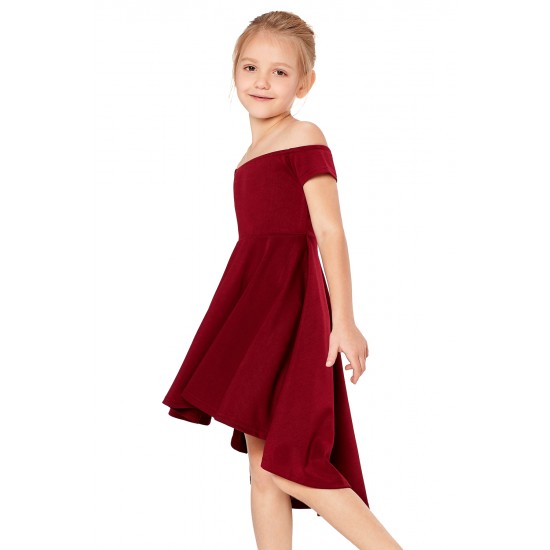 Red All The Rage Skater Dress for Little Girls