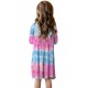 Pink Tie Dye Swing Dress with Hidden Pockets