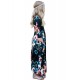 Black Floral Maxi Dress for Girls