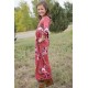 Rosy Floral Maxi Dress for Girls