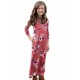 Rosy Floral Maxi Dress for Girls