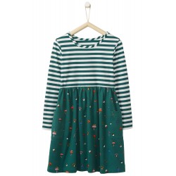 Green Striped Fireworm and Mushroom Kid Dress