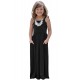 Black Girls Suspender Pocket Dress