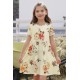 Short Sleeve Pocketed Children's Floral Dress