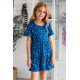 Girls' Ruffled Girly Leopard Print Dress