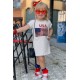 USA Flag Print Little Girls T-shirt Dress