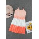 Orange Ombre Tie-dye Sleeveless Flowy Kids' Parent-child Dress