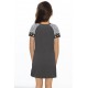 Gray Leopard Striped Splicing Twist Knot Kids Dress