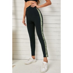 Sequin Skinny Ankle Length High Waist Pants