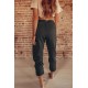 Black Drawstring Waist Pockets Sweatpants