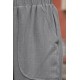 Gray Casual Wide Legs Pants with Pockets