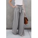 Gray Tie Knot Wide Leg Pants