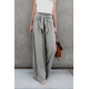 Gray Tie Knot Wide Leg Pants