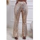 Apricot Sequin Wide Leg Pants