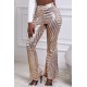 Apricot Sequin Wide Leg Pants