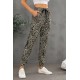 Leopard Print High Waist Slim-fit Pants