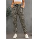 Leopard Print High Waist Slim-fit Pants