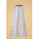 Snakeskin Print Wide Legs Pants