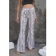 Snakeskin Print Wide Legs Pants