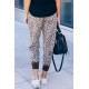 Leopard Print Drawstring Joggers with Side Pocket