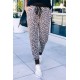 Leopard Print Drawstring Joggers with Side Pocket