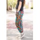 Aztec Leopard Patchwork High Waist Slim-fit Pants