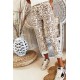 Leopard Raw Hem Straight Legs Pants