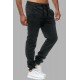 Gray Drawstring Elastic Waist Men's Casual Joggers