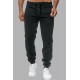 Gray Drawstring Elastic Waist Men's Casual Joggers