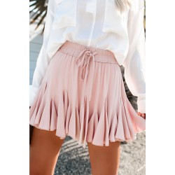 Pink Korean High Waist Tutu Pleated Mini Skirt