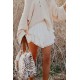 White Solid Color High Waist Tiered Crochet Ruffle Mini Skirt