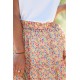 Floral Print Elastic Waist Skirt