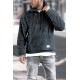 Gray 1/4 Zip Fleece Men's Hoodie with Pocket