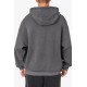 Gray Drop-shoulder Pullover Men's Hoodie