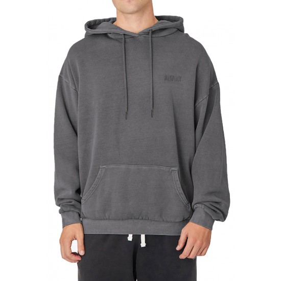 Gray Drop-shoulder Pullover Men's Hoodie