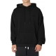 Black Drop-shoulder Pullover Men's Hoodie