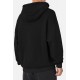 Black Drop-shoulder Pullover Men's Hoodie