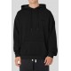 Black Drop-shoulder Pullover Men's Hoodie