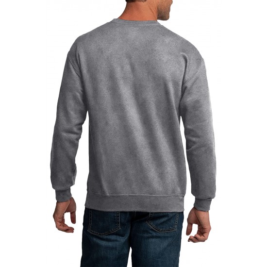 Gray Graphic Letter Print Crew Neck Men's Pullover Sweatshirt