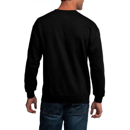 Black Graphic Letter Print Crew Neck Men's Pullover Sweatshirt