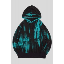 Tie-dyed Print Kangaroo Pocket Men's Hoodie