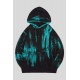 Tie-dyed Print Kangaroo Pocket Men's Hoodie