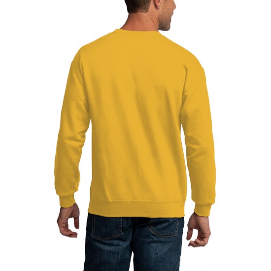 Yellow Crew Neck Spaceship Graphic Men's Pullover Sweatshirt