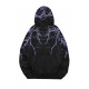 Black Lightning Men's Hooded Sweatshirt with Kangaroo Pocket