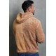 Brown Colorblock Fleece Men's Hoodie