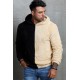 Apricot Colorblock Fleece Men's Hoodie