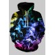 Men 3D Print Pullover Hoodie