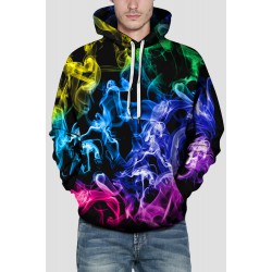 Men 3D Print Pullover Hoodie