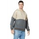 Gray Colorblock Men's Pullover Hoodie